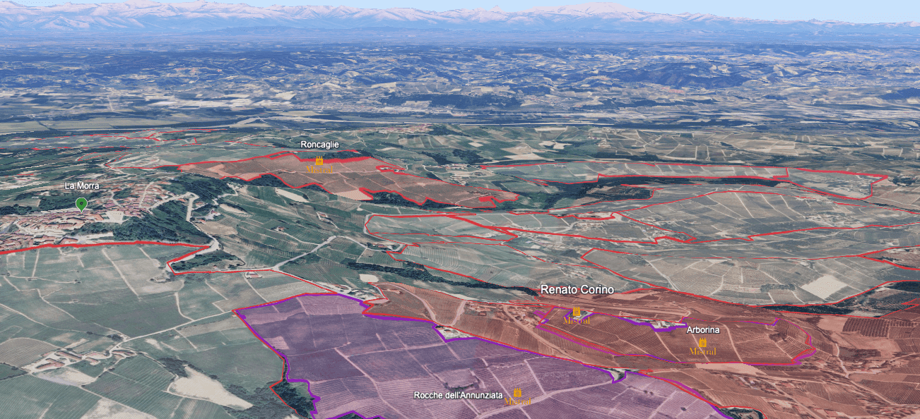 Mapa do terroir - Stefano Corino Barolo Roncaglie 2020