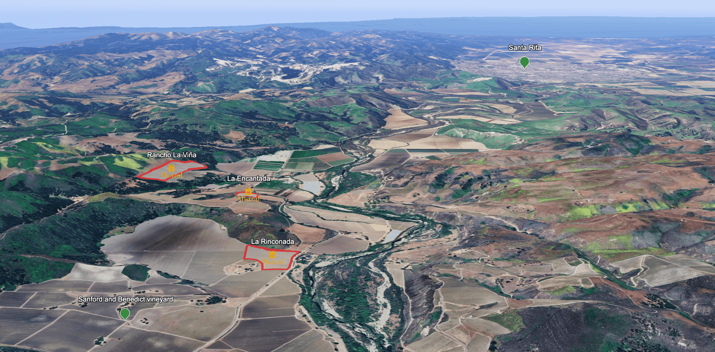 Mapa do terroir - Racines La Rinconada Pinot Noir 2021