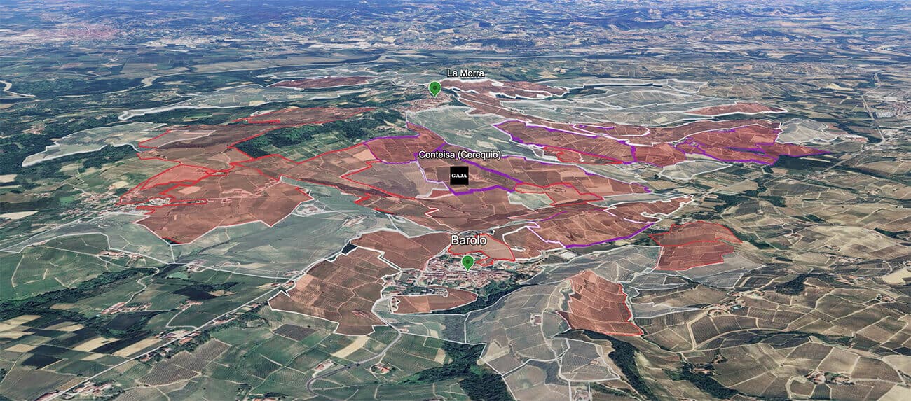 Mapa do terroir - Gaja Conteisa 2020