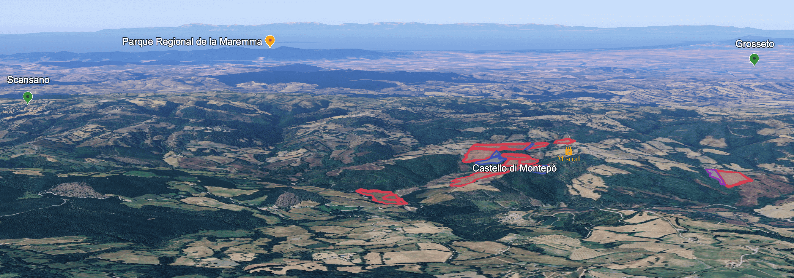 Mapa do terroir - Sassoalloro 2023 - Meia gfa.