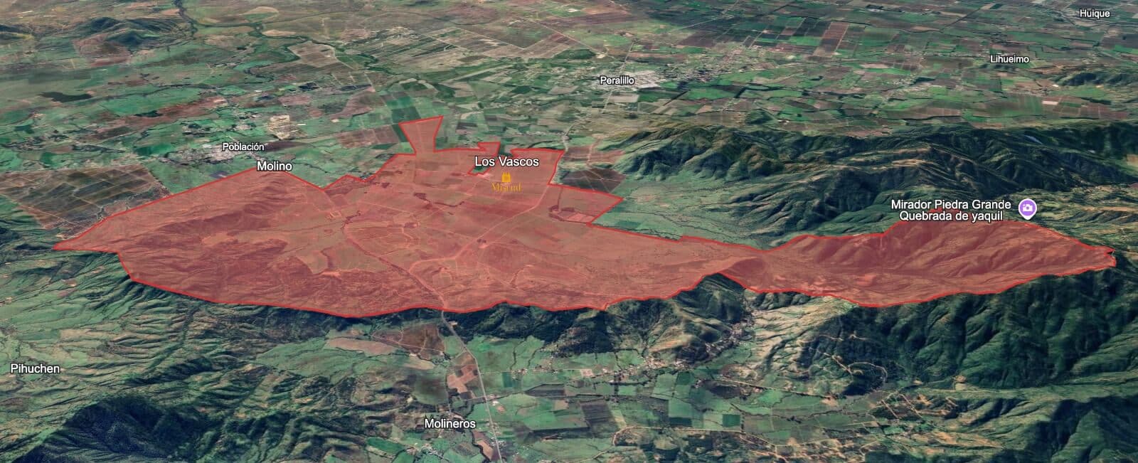 Mapa do terroir - Los Vascos Cromas Gran Reserva Carmenère 2021