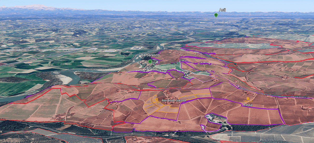 Mapa do terroir - Barbaresco Asili Riserva Falletto 2016