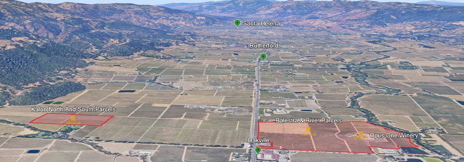 Mapa do terroir - Opus One 2018