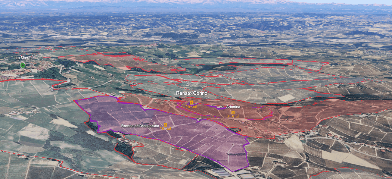Mapa do terroir - Barolo Arborina 2018