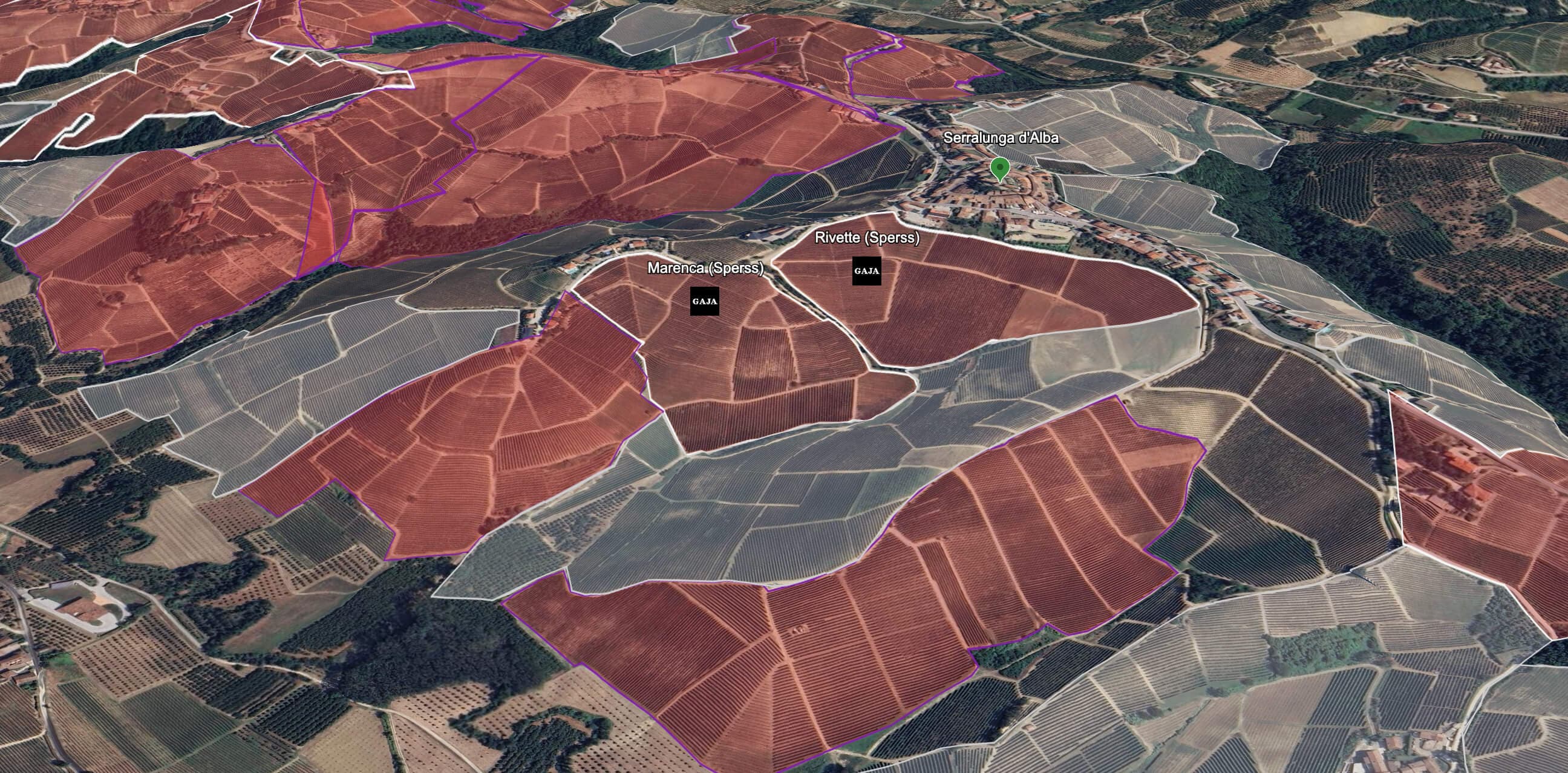 Mapa do terroir - Gaja Sperss Barolo 2018