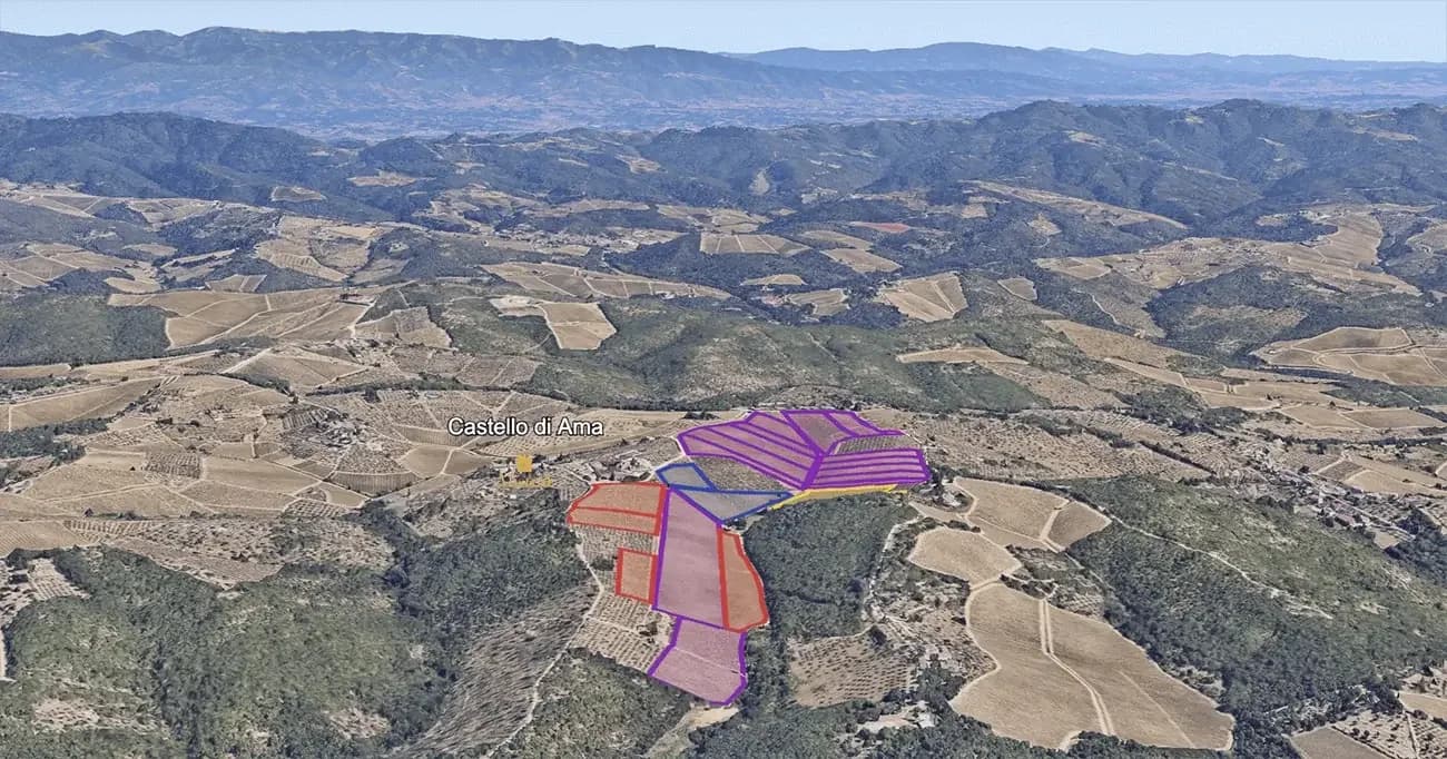 Mapa do terroir - Purple Rose Toscana IGT 2022
