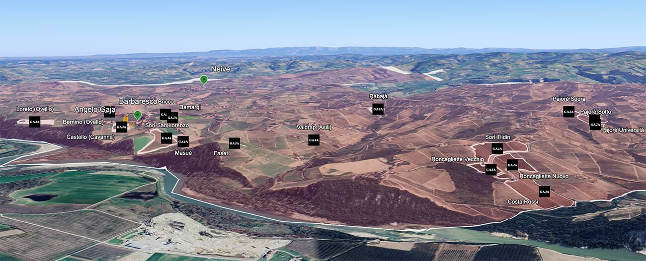 Mapa do terroir - Gaja Barbaresco 2020