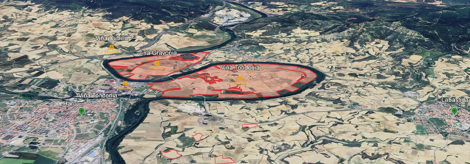 Mapa do terroir - Viña Cubillo Crianza 2016