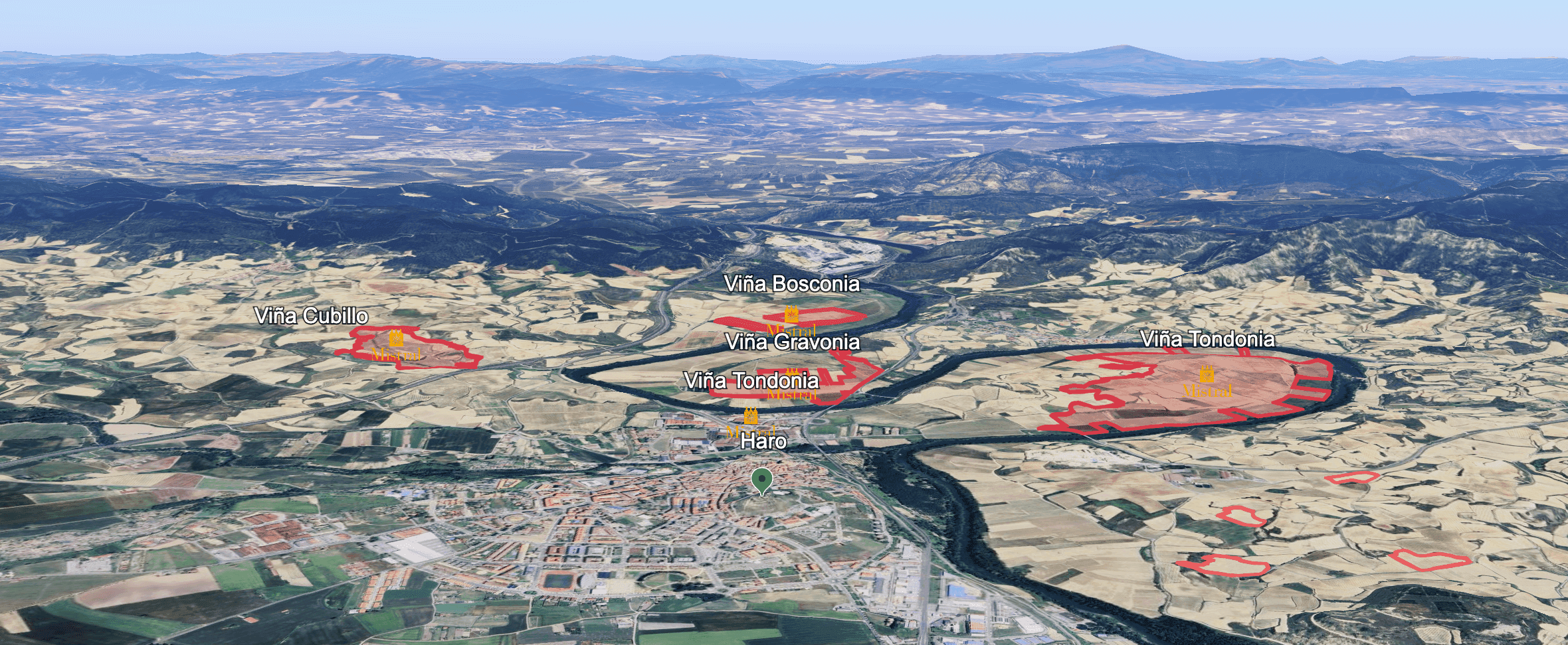 Mapa do terroir - Viña Gravonia Crianza 2016