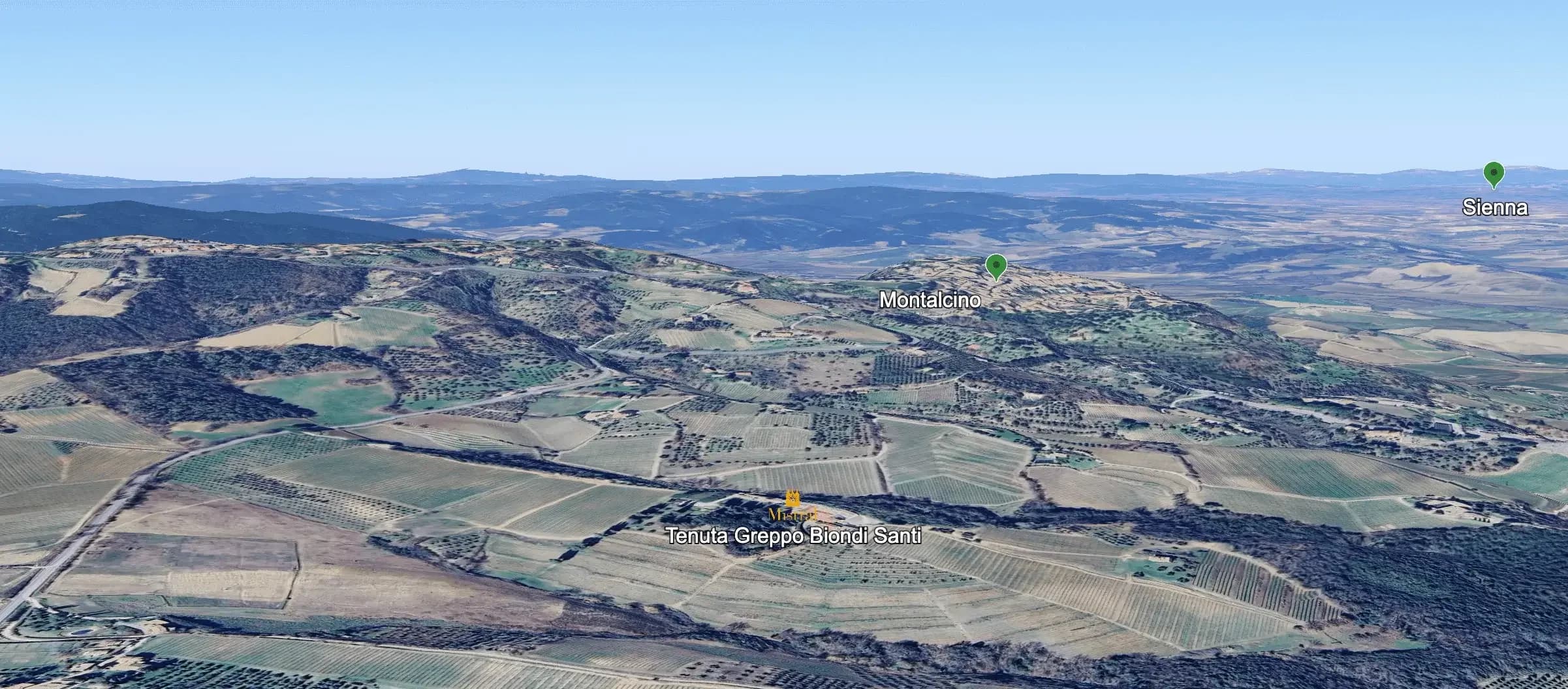 Mapa do terroir - Brunello di Montalcino 2019
