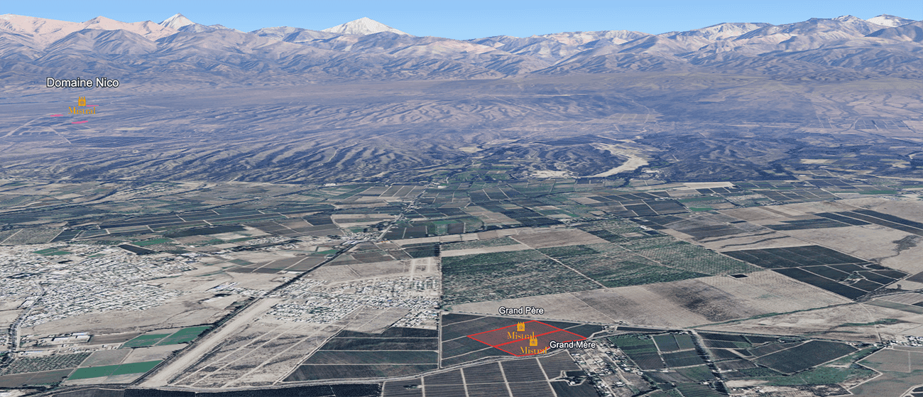 Mapa do terroir - Nico Grand Père Pinot Noir 2023