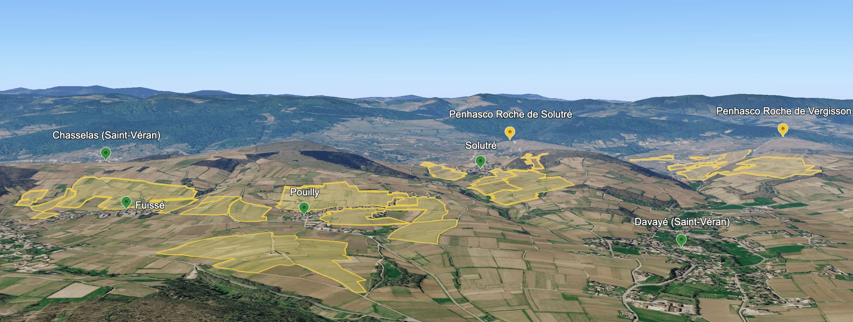 Mapa do terroir - Domaines Leflaive Pouilly-Fuissé 2024