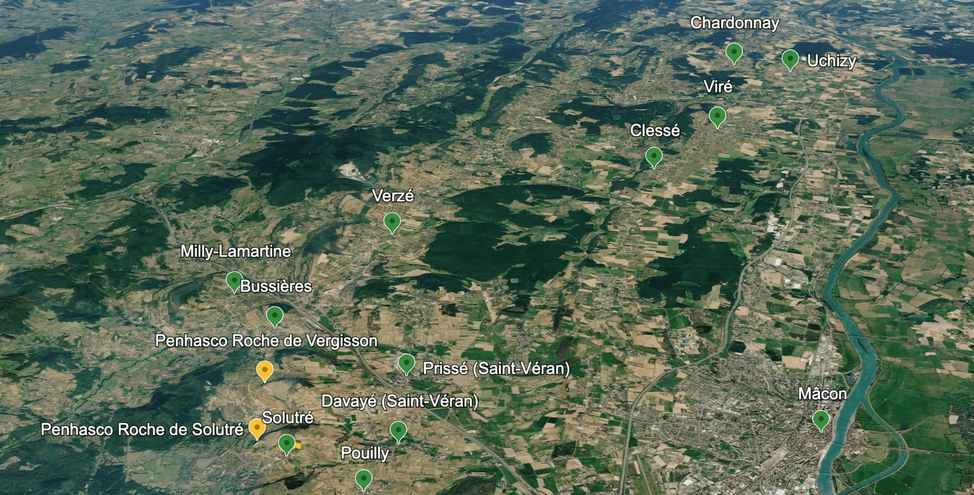 Mapa do terroir - Domaines Leflaive Mâcon-Verzé Blanc 2024